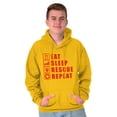 thumbnail image 5 of Eat Sleep Rescue Repeat Firefighter Hoodie Sweatshirt Women Men Brisco Brands L, 5 of 6