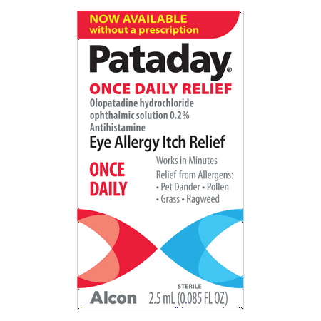 Pataday Once Daily Eye Allergy Itch Relief Eye Drops, 2.5 (Best Over The Counter Pink Eye Drops)