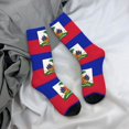 thumbnail image 7 of Womens Haitian Flag Dress Crew Socks Colorful Novelty Socks, 7 of 7