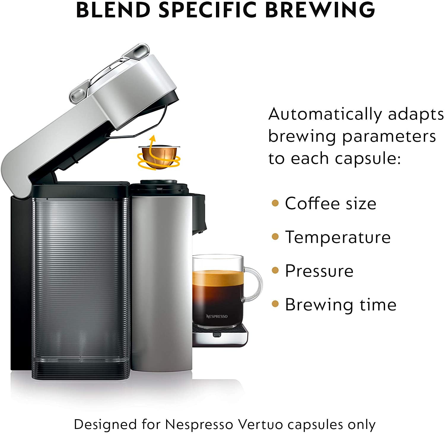 Nespresso Vertuo Evoluo Coffee and Espresso Machine Bundle with 