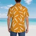 thumbnail image 3 of Lsque Autumn Orange Wheat pattern Hawaiian Shirt for Men, Unisex Summer Beach Casual Short Sleeve Button Down Shirts-3X-Large, 3 of 9