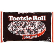 Tootsie Roll, Chocolatey Chewy Candy, 38.8 oz., 360 Count. Peanut Free, Gluten Free. Contains Milk and Soy.
