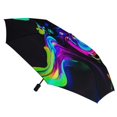thumbnail image 3 of POBUDS Windproof Automatic Umbrella – Steel-Carbon Fiber Frame, UV-Blocking Black Coating Inside, Auto Open/Close - Liquid Marbling Paint Background, 3 of 8