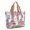 Multicolor Cat Head White Pattern, variant on Rainbow Cat Head Black Pattern Large Tote Bag for Women, Polyester Roomy Beach Bag with Pockets and Zipper, Water Resistant Gifts Ideas for Women Men