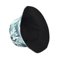 thumbnail image 3 of Chapeaux Seau Imprimé Arbre de Coco, Chapeau de Pêcheur, Double Usage Extérieur, Protection Solaire, 3 of 3