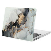 Case for MacBook Pro 14 inch 2021 A2442 with Keyboard Cover,Grey & Black Marble