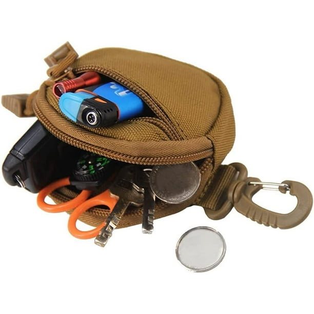 CHO Black Tactical Belt Bag Molle Tactical Pouch Round Coin