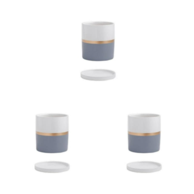 Macetas de cerámica Cateissary gris 11*11 para Interiores y Exteriores