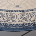 thumbnail image 4 of Safavieh Courtyard Gaus Oriental Indoor/Outdoor Area Rug, Natural/Blue, 5'3" x 5'3" Round, 4 of 12