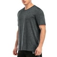 thumbnail image 3 of Men T-Shirt Quick Dry Athletic Running Shirts Crewneck Gym Wokout Fitness Male Tee Under Shirt, 3 of 8