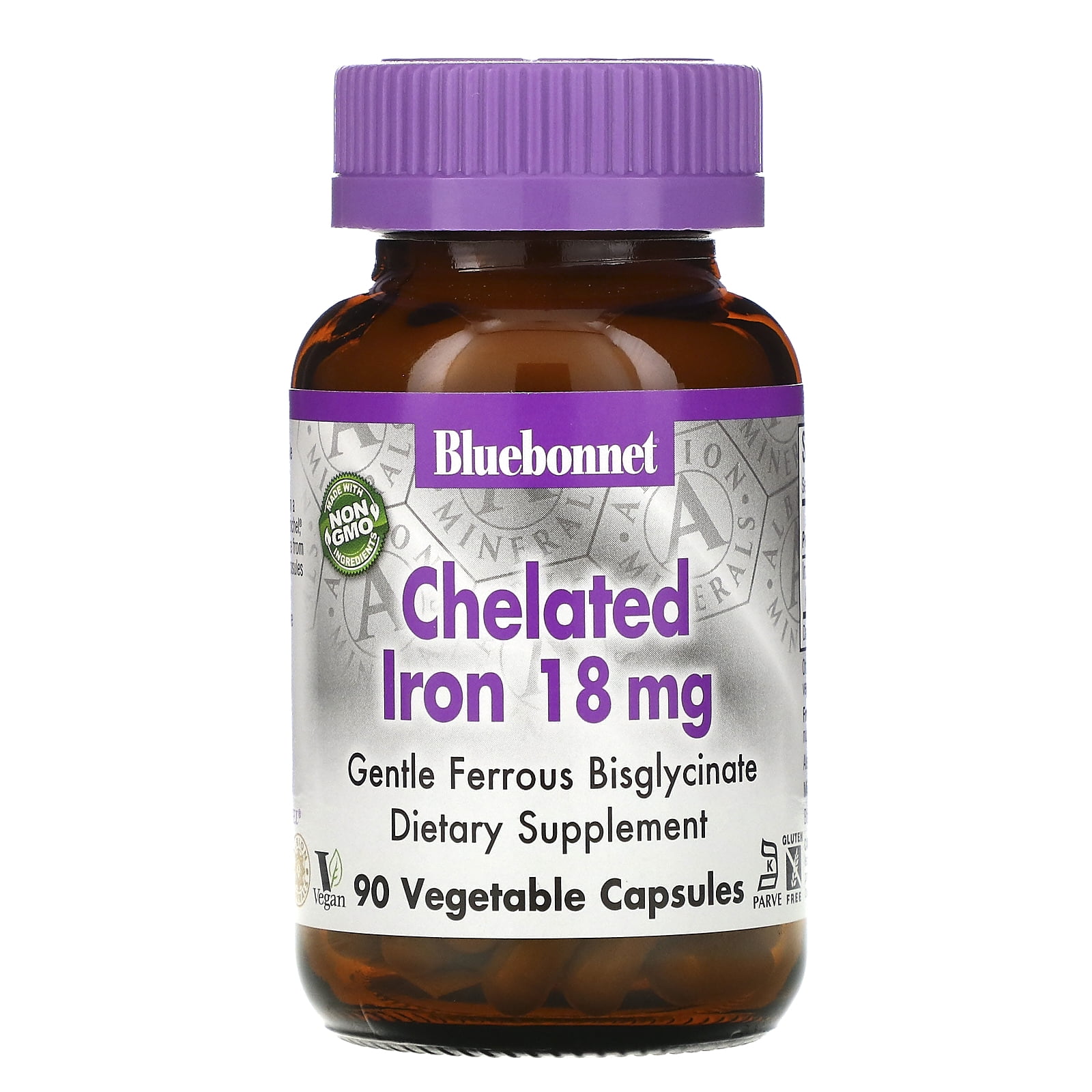 Chelated Iron, 18 mg, 90 Vegetable Capsules, Nutrition
