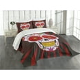 thumbnail image 3 of Ambesonne Sugar Skull Quilted Bedspread Set 3 Pcs, Catrina Art Ornate, King Size, Multicolor, 3 of 5