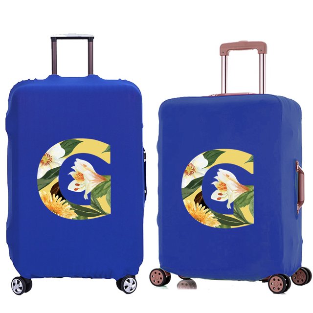 Luggage Cover Travel Suitcase Protective Cover for Trunk Case 18 ''-28 '' Foldable Elastic Suitcase Cover Floral Lettern Pattern 8floral G M