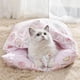 thumbnail image 5 of Cutey-cama para gatos, almohada gruesa con cinturón, casa para gatos, saco de dormir cómodo y cálido, sofás, estera, cama cueva para gatos extraíble, suministros para mascotas, 5 of 5