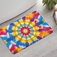 thumbnail image 2 of Colorful Rainbow Tie Dye Spiral Pattern Bathroom Rugs Mat,Non Slip Microfiber Bathroom Rug,Rubber Backing,Soft Bathroom Mats for Bathroom Floor,Tub and Shower,17x27in(43x68cm), 2 of 5