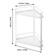 thumbnail image 3 of LABSERRON White Iron Corner Shelf Homeowners Kitchen 1Set 13.8X12.6X7.7In, 3 of 4