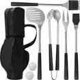 thumbnail image 1 of Juego de herramientas para barbacoa Jishi, 8 piezas, accesorios para parrilla con temática de golf, 1 of 7