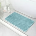 thumbnail image 5 of Pretxorve Thick Striped Memory Foam Bath Rugs, Soft Absorbent Velvet Bathroom Mats, Dots On Underside, Machine Washable Bathmat, Carpet Rug Room Décor for Shower Floor Light Blue, 5 of 5