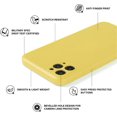thumbnail image 4 of AslabCrew iPhone 12 Cas de Protection Complète Silicone Liquide Couleur Unie Anti-Rayures Résistant TPU IBAOLE Couverture de Téléphone Intelligent 6,1 Pouces, Heather RoseYellow12 (6,1 Pouces), 4 of 6