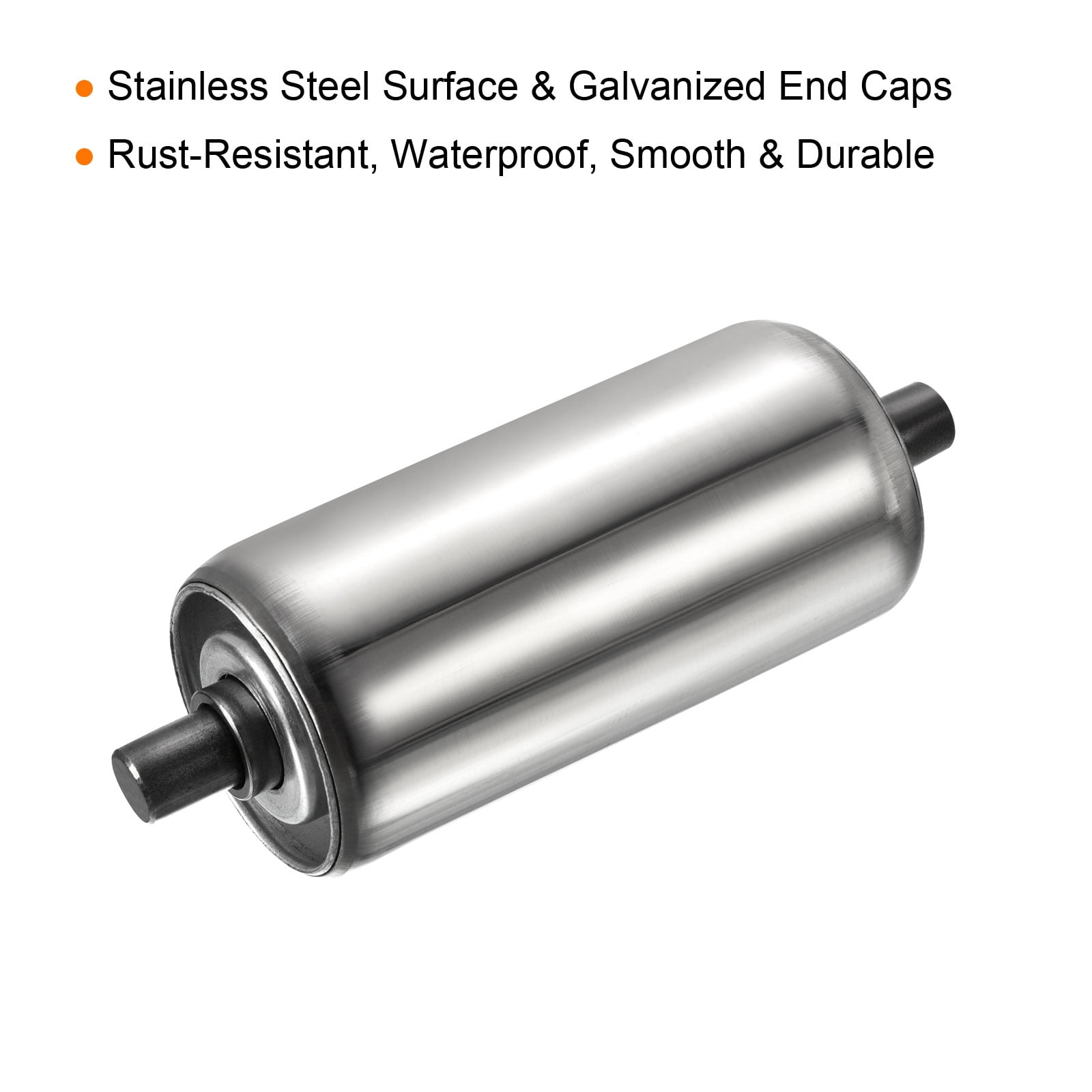 Unique Bargains Conveyor Roller Gravity Transmission Replacement Part Galvanized End 140mm