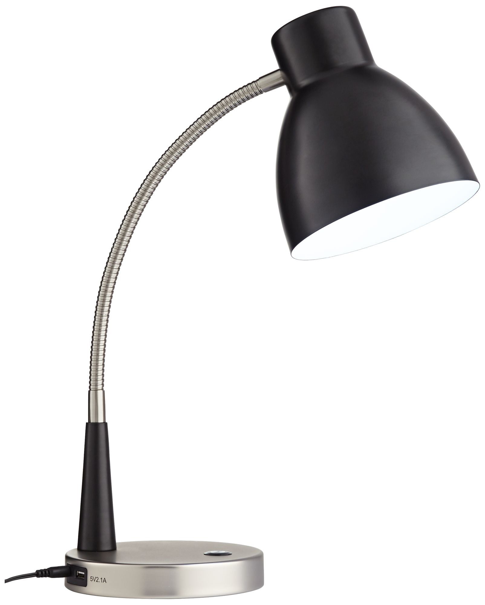 OttLite Adjust LED Desk Lamp with 2.1A USB Port - Portable, Adjustable, Desk Light; Black