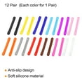 thumbnail image 3 of Uxcell Glasses Temple End Tips Eyeglass Arms Legs Replacement Ear Sock Pieces Anti Slip Tube Sleeve 12 Colors 12 Pair, 3 of 5