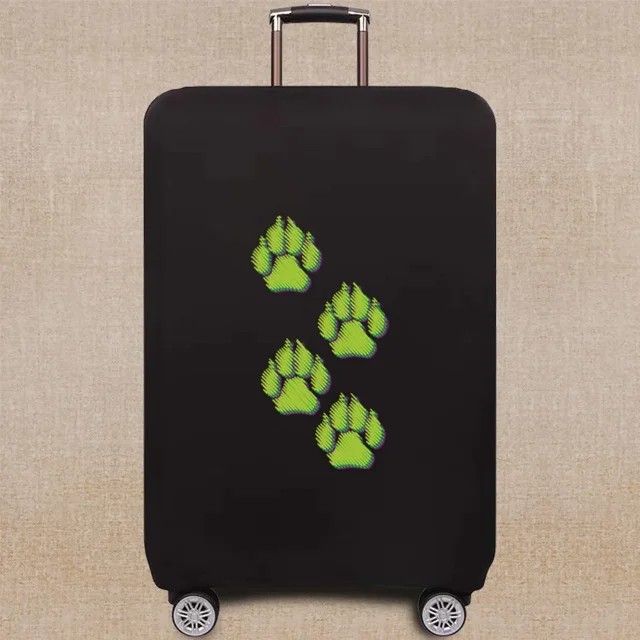 Travel Accessories Luggage Case Suitcase Dust Protective Cover 18-28 Inch Footprints Pattern Series Trolley Case Elastic Cover 8Footprints020 M