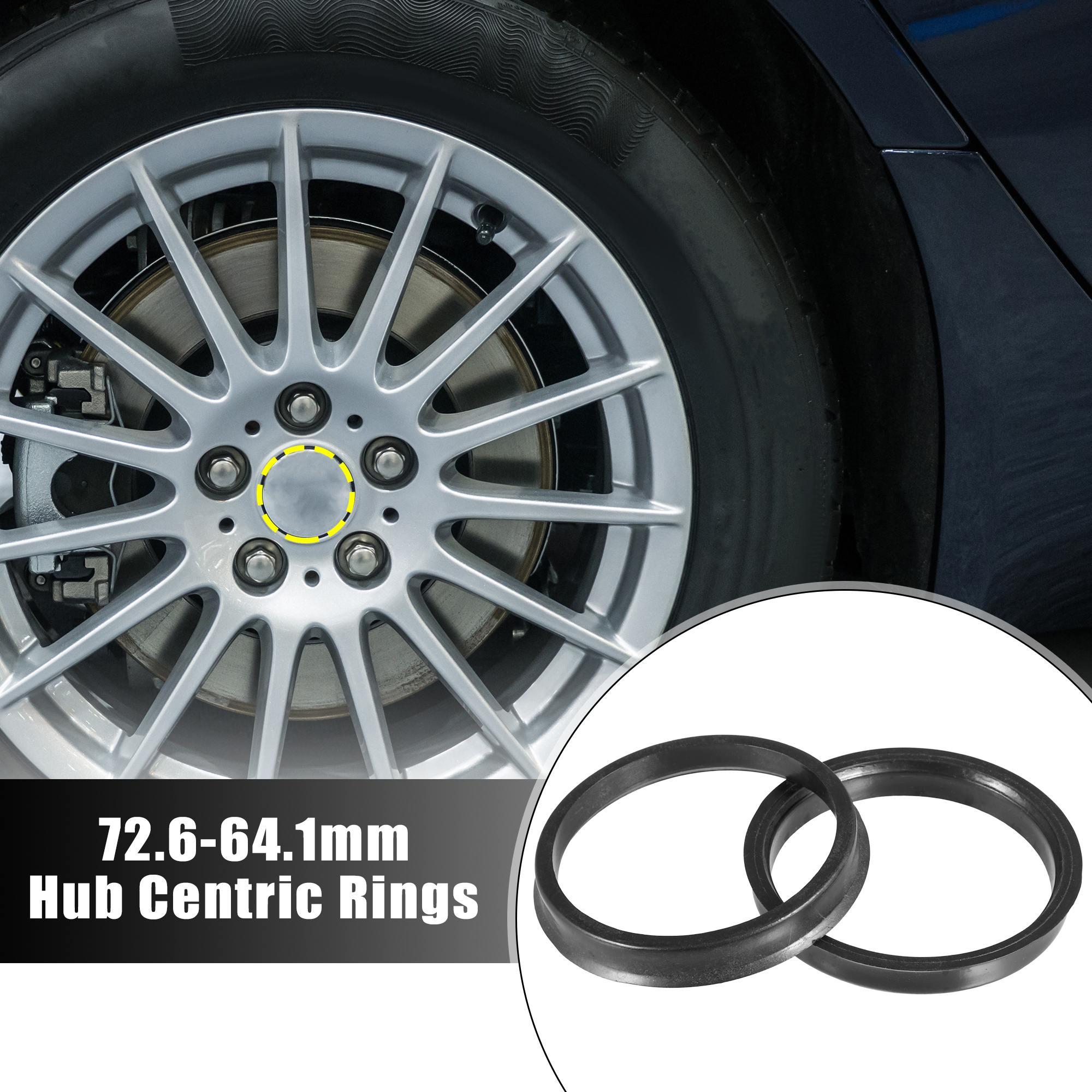 4 Anneaux De Centrage Moyeu 67.1 à 56.1mm - Bagues Plastique Voiture Pour Roues