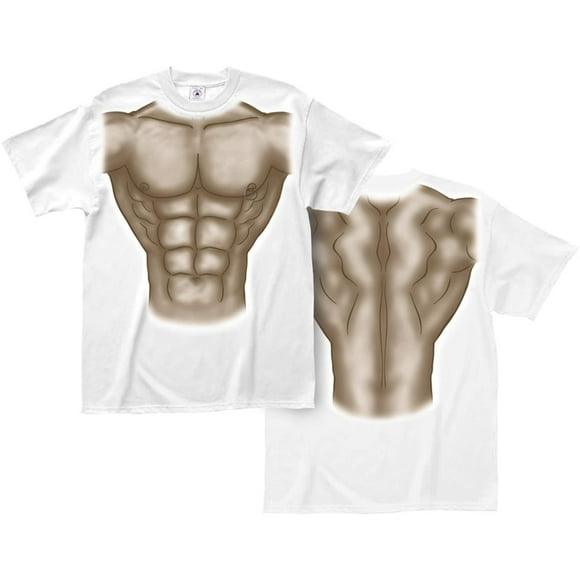 Muscle Homme avec T-shirt Anneau de Mamelon Réel