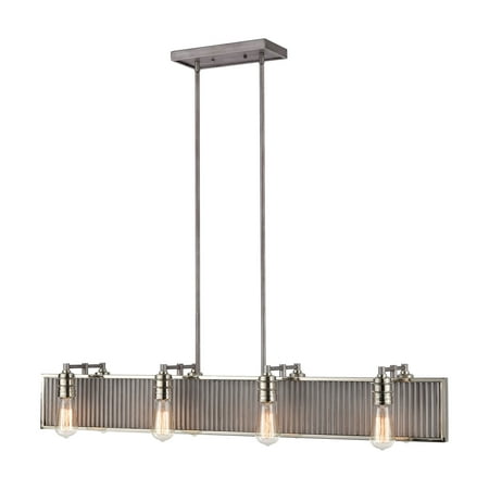 

Elk Home Corrugated Steel 43 Wide 8-Light Chandelier - Weathered Zinc