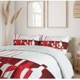 thumbnail image 6 of Ambesonne Wine Duvet Cover Sets, Modern Abstract, 2-Queen, Red Burgundy White, 6 of 7