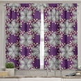 thumbnail image 2 of Ambesonne Moroccan Valance & Curtain, Vintage Floral Petals, 55"x45", Earth Yellow Purple, 2 of 6