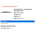 thumbnail image 2 of Rear Wiper Blade - Compatible with 2018 Toyota C-HR, 2 of 2