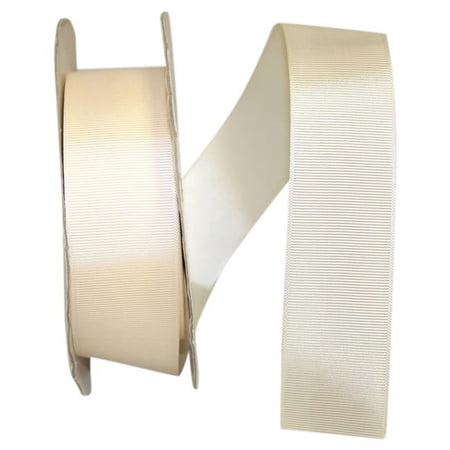 Reliant Ribbon - 4900-810-09K Grosgrain Style Ribbon Ivory 1-1/2 Inch 50 Yards