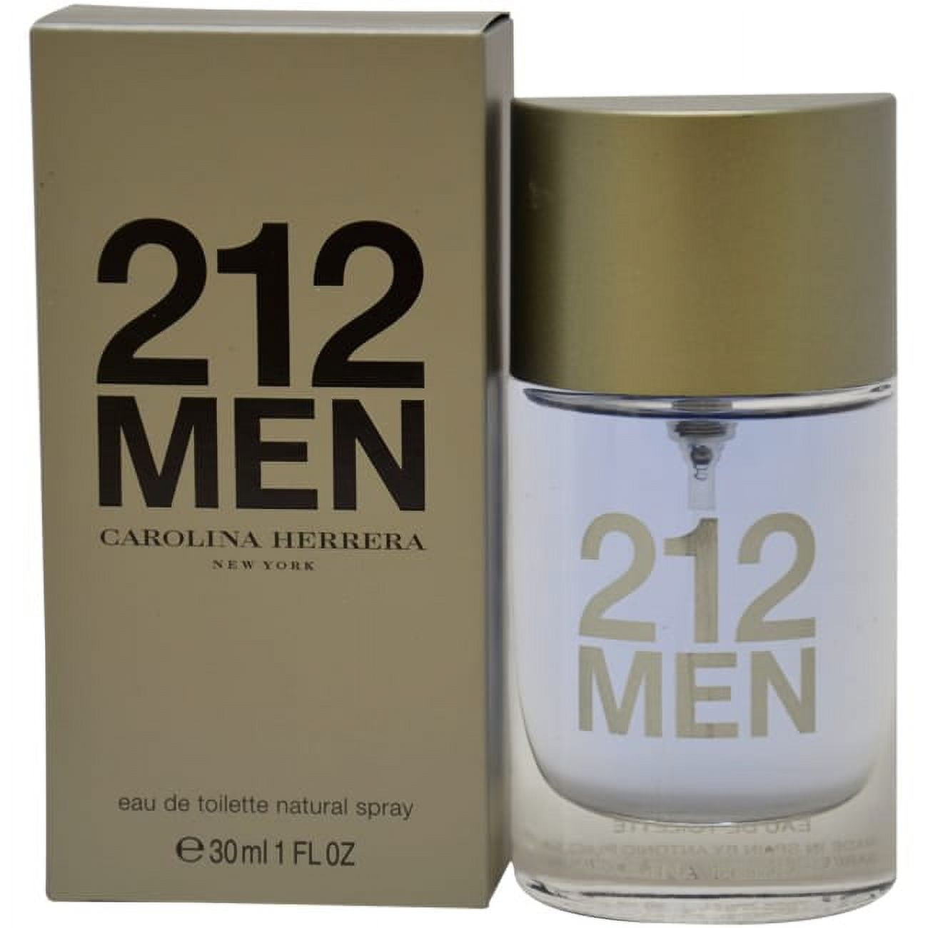 Carolina Herrera 212 Eau De Toilette Spray, Cologne for Men, 1 Oz
