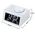 thumbnail image 2 of Reloj digital con radio y temperatura, reloj electrónico, luz nocturna silenciosa, pantalla grande, reloj de cabecera, reloj despertador dual, 2 of 5