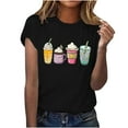 thumbnail image 2 of GaThRRgYP Summer Tops for Women,Plus Size Tops for Women,GaThRRgYP Women's Fashion Crewneck Printed Short Sleeve T-shirt Casual Loose Shirt Tops, 2 of 6
