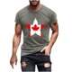 thumbnail image 2 of Tops para hombre, blusas y camisas de cuello redondo y manga corta para hombre. Camiseta de cuello redondo y manga corta con estampado de bandera canadiense para hombre. Blusa de algodón y poliéster p, 2 of 5