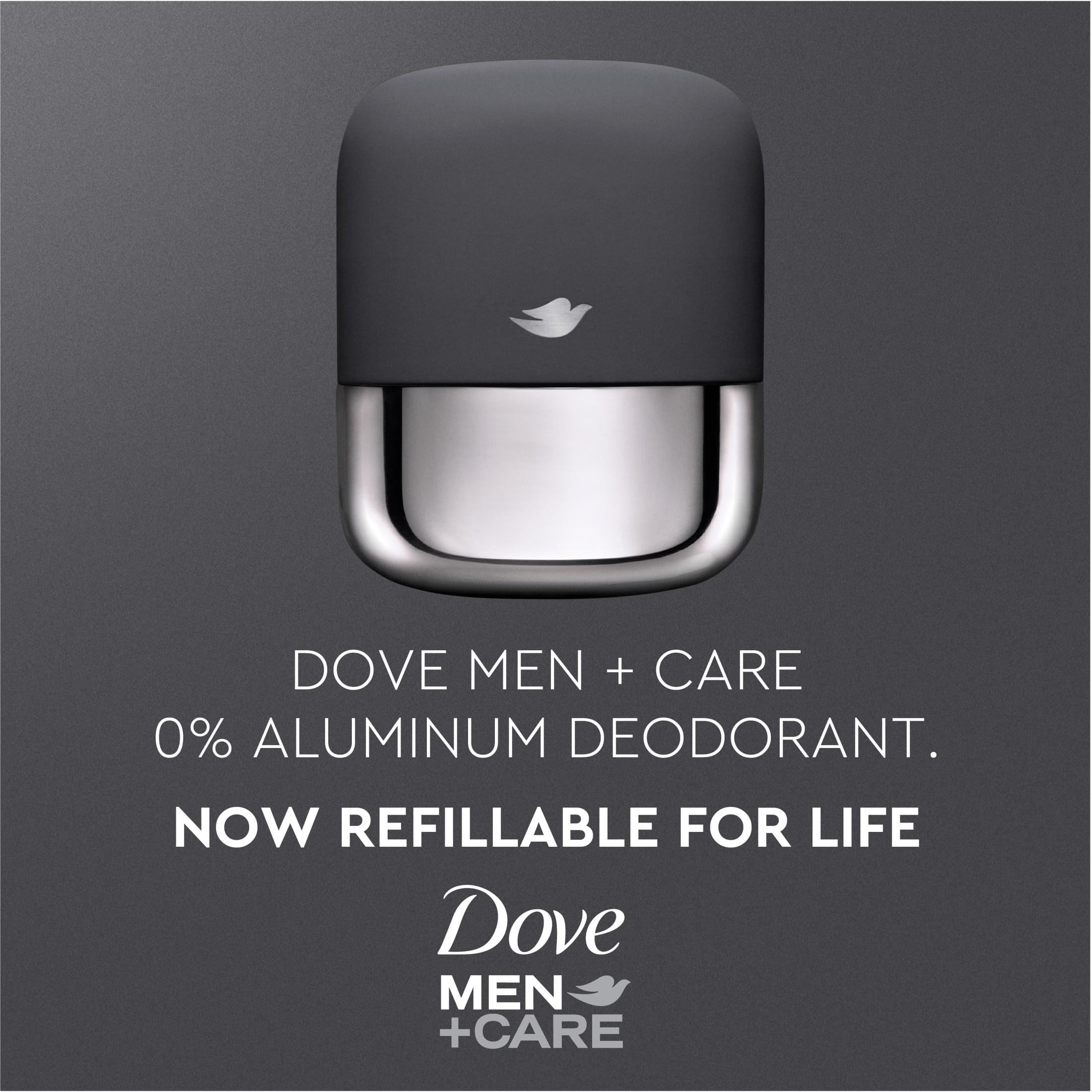 Dove Men+Care 0% Aluminum Men's Deodorant Stick Refill All Skin Twin Pack Clean Touch, 1.13 oz