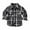 Black-B, variant on Toddler Baby Brushed Flannel Jacket Lapel Plaid Long Sleeve Button Down Shirt With Pocket Fall Winter Fashion Casual Shacket For Boys And Girls Brown-A 2T