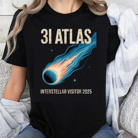 100% Cotton 3i Atlas Interstellar Visitor 2025 Comet Space Astronomy Sci Fi T Shirt For Men Women Unisex Casual Wear