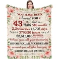 thumbnail image 1 of LHSHID 43 Year Old Birthday Gifts for Women 43rd Birthday Decorations for Women Bestie Wife Sister Mom Friends 43rd Birthday Blanket 40"x50", 1 of 7