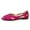 Fuchsia, variant on YDN Women Comfortable Braid Peep Open Toe Flats Cutout Slip On Chunky Low Heels Sandals Party Dressy Prom Casual Shoes Size 7 Champagne