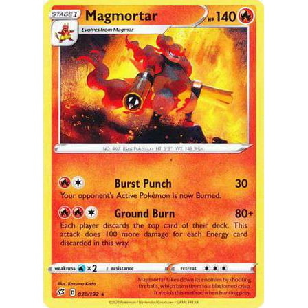Pokemon Sword & Shield Rebel Clash Rare Magmortar #30