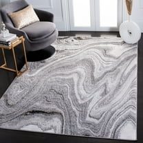 SAFAVIEH Amelia Aurora Abstract Area Rug, Gray/Gold, 6'7" x 6'7" Square