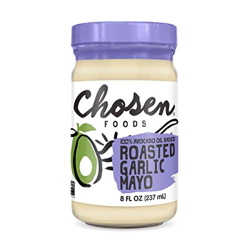 Chosen Foods Roasted Garlic Avocado Oil Mayo 8 oz., NonGMO, 100 Pure