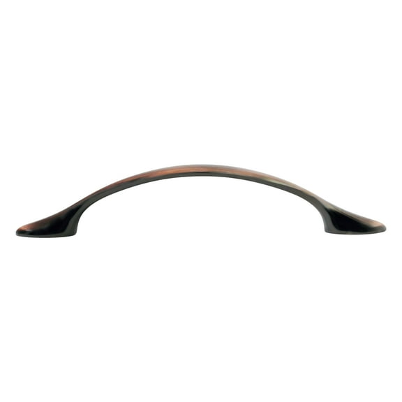 Rok Hardware 10 Pack Flare Style 3-3/4" (96mm) Hole Center, 4-31/32" Length Antique Copper, Cabinet Hardware Pull/Handle