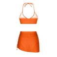 thumbnail image 7 of Ayfxijin Swim Suits for Women, Women's Fashion Solid Color Bikini Split Swimwear Three Piece Set, 7 of 7