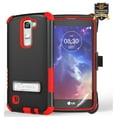 thumbnail image 2 of RED TRI-SHIELD CASE + BELT CLIP HOLSTER STAND FOR LG TRIBUTE 5 MS330/LS675/K7, 2 of 8