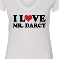 thumbnail image 4 of Inktastic I Love Mr Darcy Women's V-Neck T-Shirt, 4 of 5
